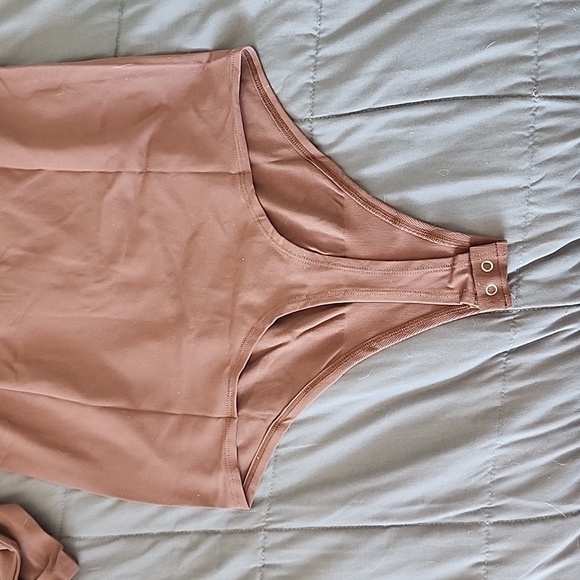 NWT Anthropologie Seamless 1 shoulder bodysuit thong size L / XL in Brown - Picture 7 of 8